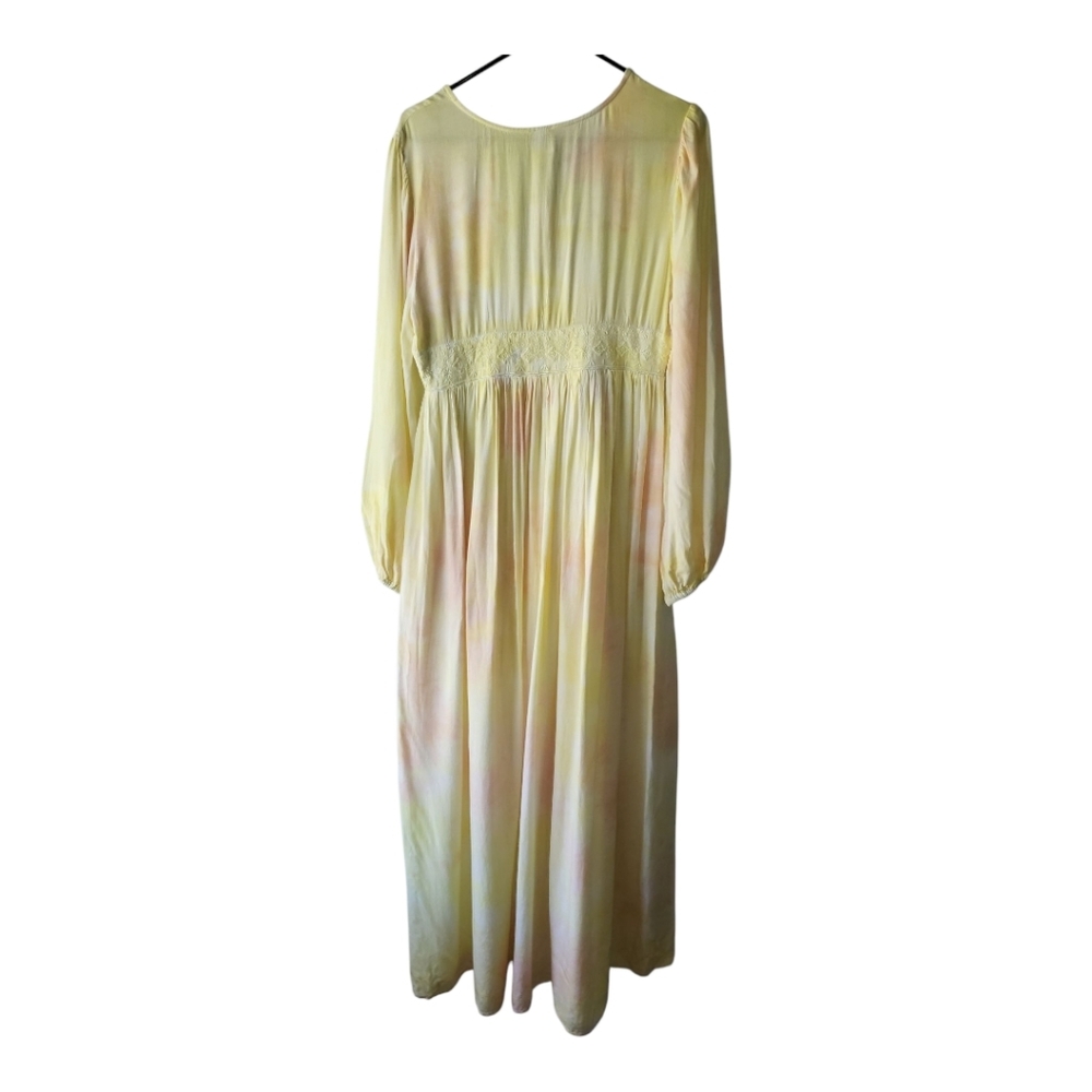 Raga Sunsets By The Beach Boho tie dye maxi dress in yellow Size S New‎ - Picture 3 of 8